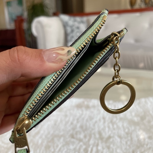 Coach Mini Skinny ID in Pistachio - Picture 6 of 7